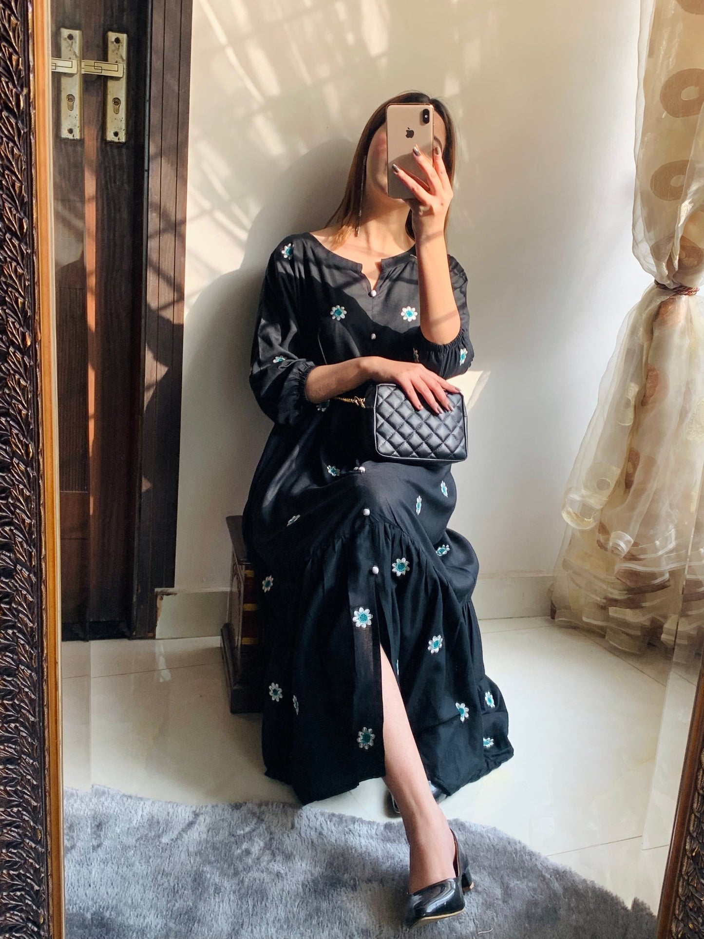 FLORUM - New Embroidered Long FrockaFLORUM - New Embroidered Long Frock