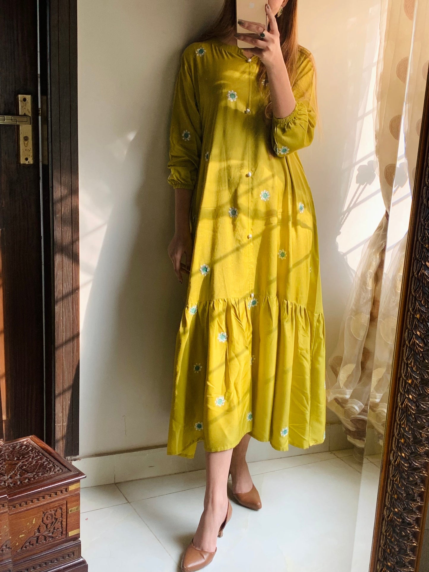 FLORUM - New Embroidered Long FrockaFLORUM - New Embroidered Long Frock