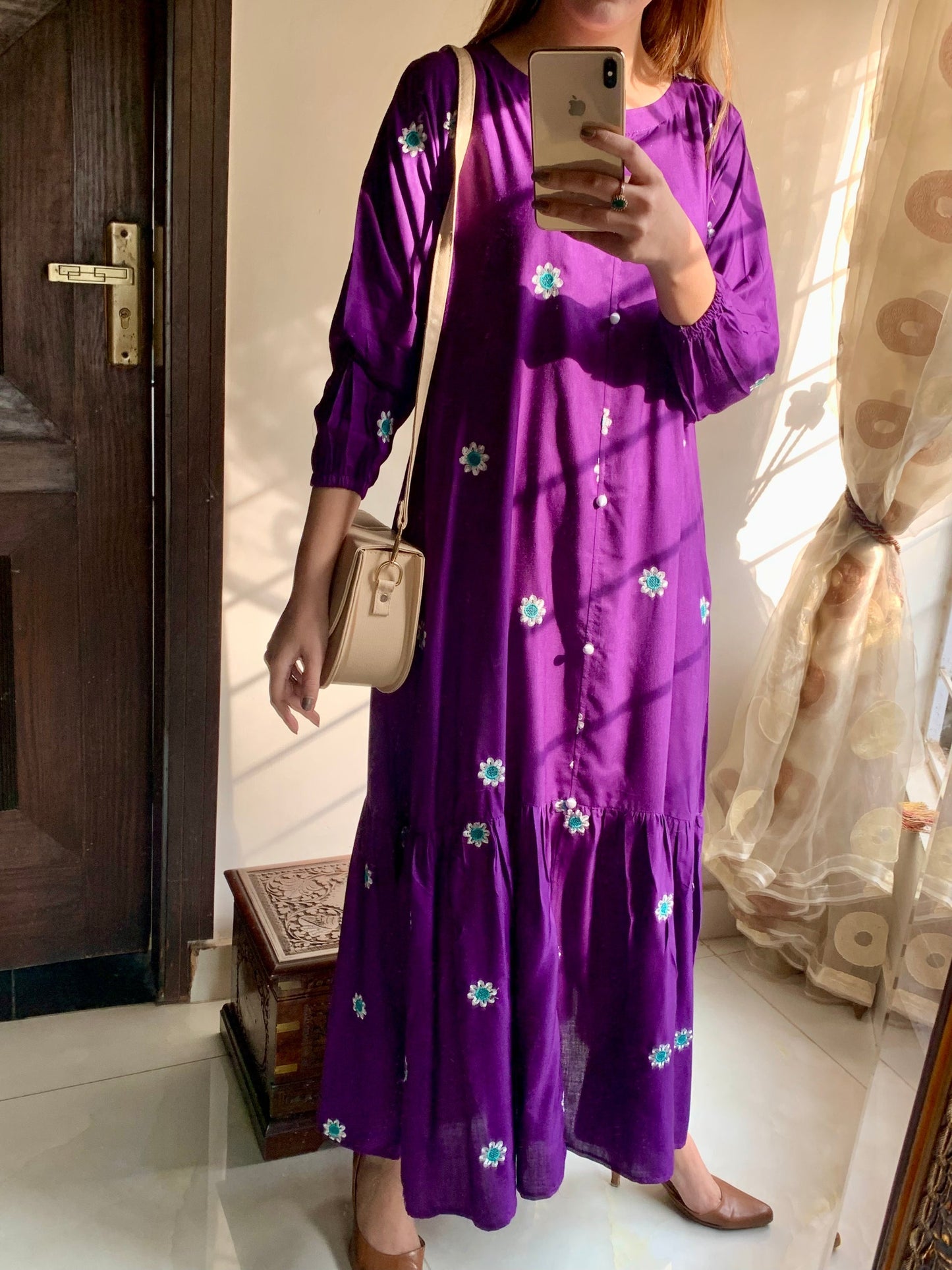 FLORUM - New Embroidered Long FrockaFLORUM - New Embroidered Long Frock