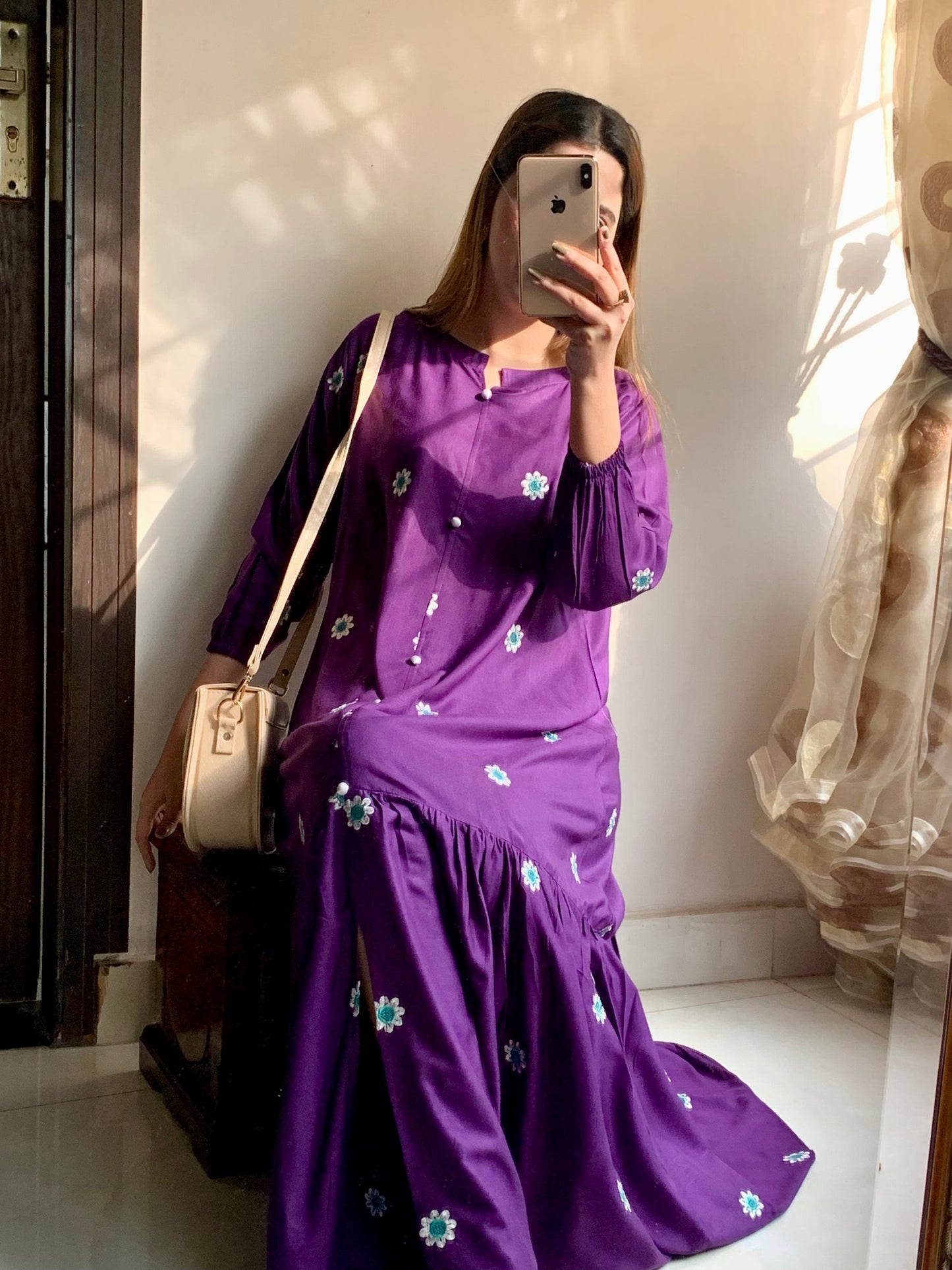 FLORUM - New Embroidered Long FrockaFLORUM - New Embroidered Long Frock