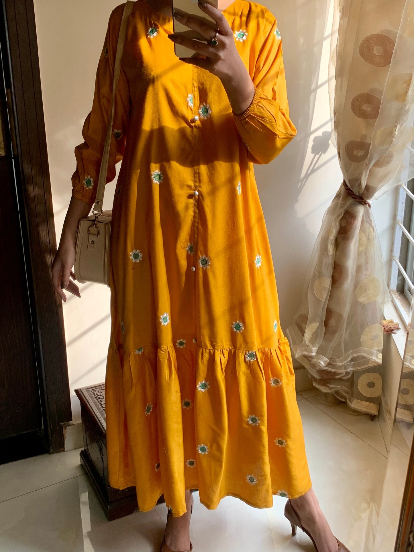 FLORUM - New Embroidered Long FrockaFLORUM - New Embroidered Long Frock