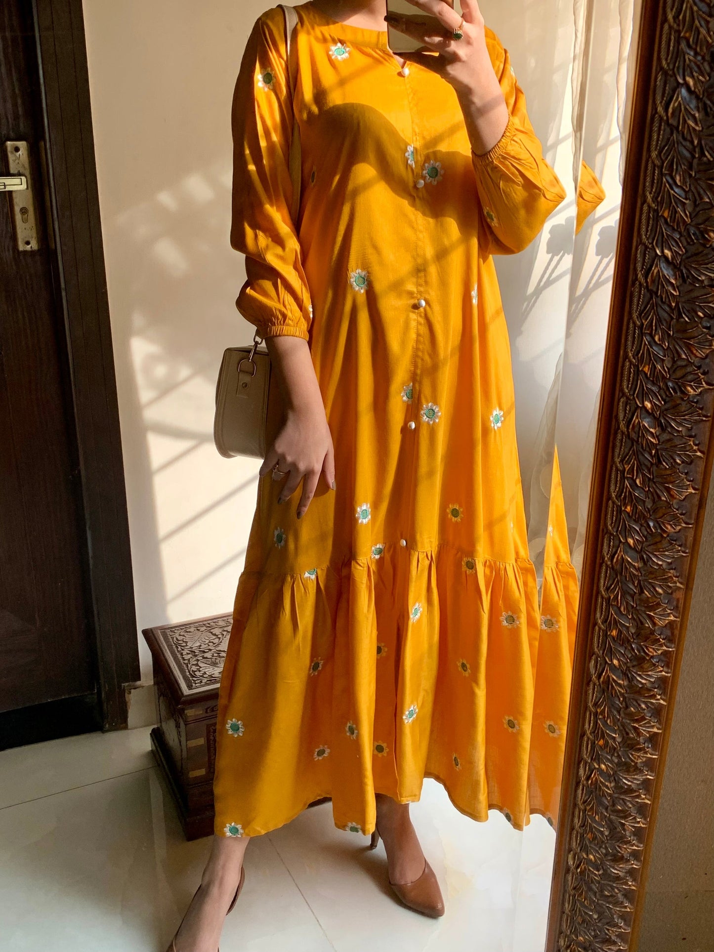 FLORUM - New Embroidered Long FrockaFLORUM - New Embroidered Long Frock