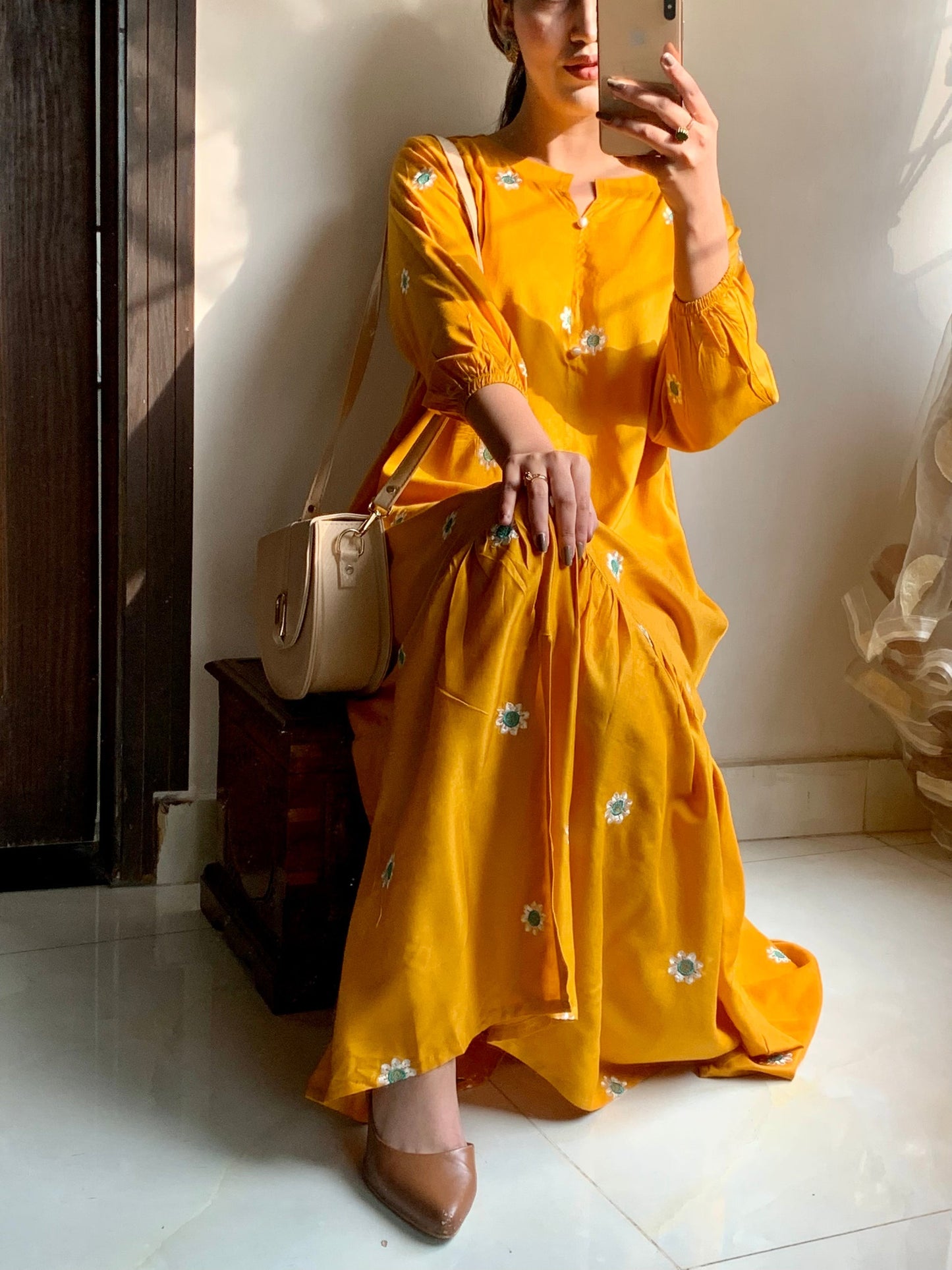 FLORUM - New Embroidered Long FrockaFLORUM - New Embroidered Long Frock