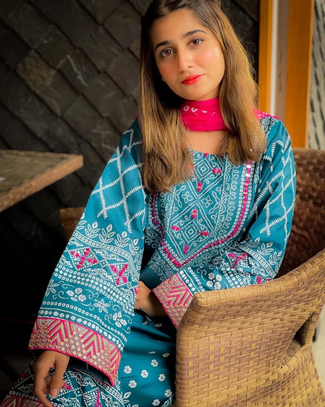 3 Pcs Women's Stitched Katan Silk Printed Suit