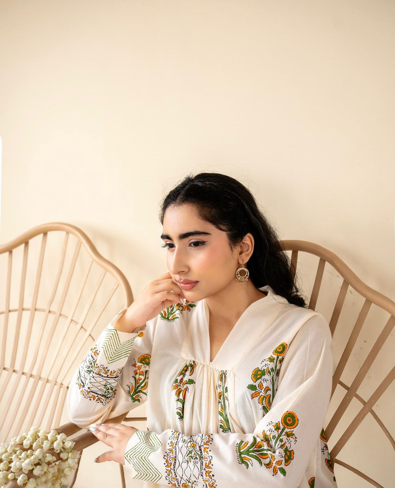 3 Pcs Women's Stitched Katan Silk Block Printed Maxi Suit