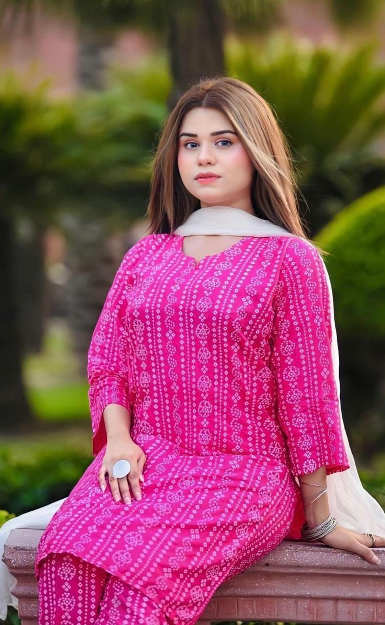 2 Pcs Women's Stitched Lawn Chunri Printed Suit