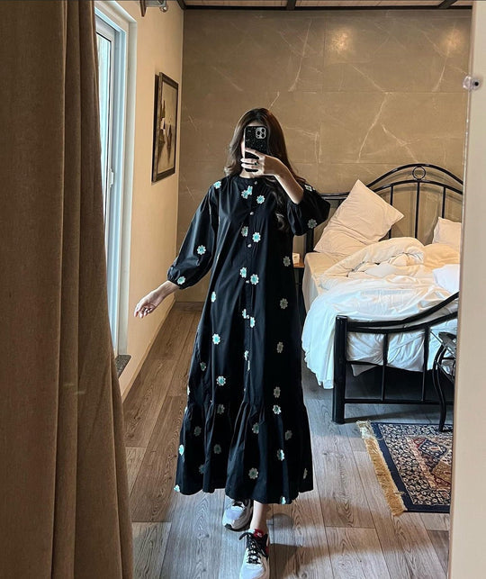 FLORUM - New Embroidered Long FrockaFLORUM - New Embroidered Long Frock