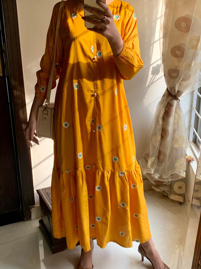FLORUM - New Embroidered Long FrockaFLORUM - New Embroidered Long Frock