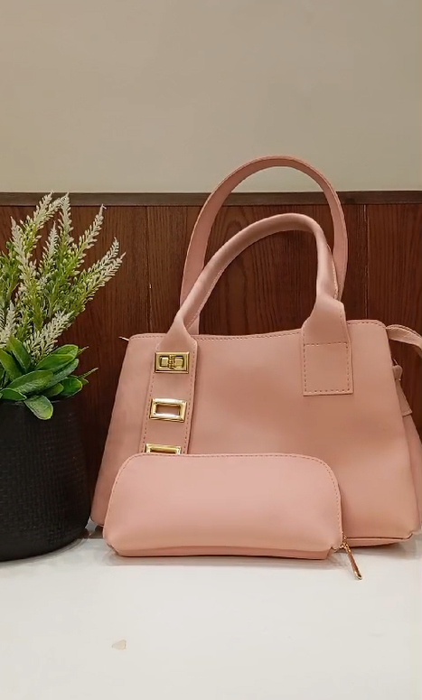 New 3 Lock 2 Pcs HandBag Set For women