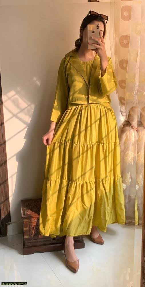 Women’s Stitched Embroidered Maxi with Jacket