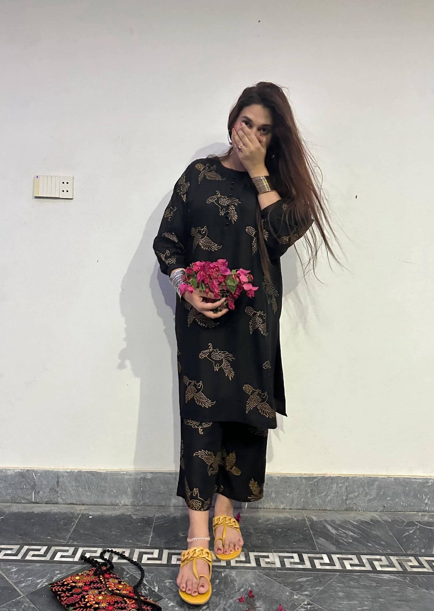 Sparrow 2-Piece Stitched Printed Shirt & Trouser